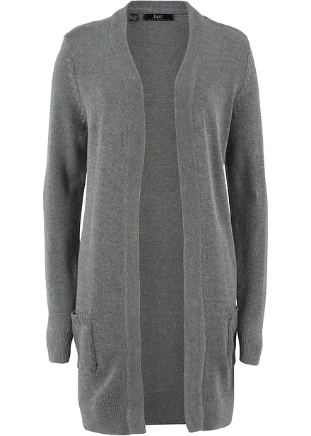 Gilet long en maille, manches longues