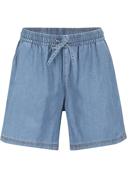 Short en denim léger avec du lin