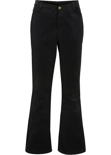 Stretch-Cord-Schlaghose mit High-Waist-Bequembund