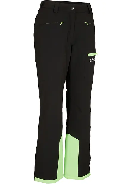 Pantalon de ski thermo fonctionnel avec pare-neige, étanche, Straight