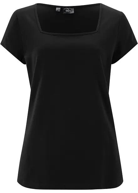 T-shirt manches courtes à encolure carrée