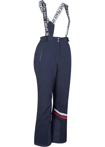 Ski Funktions-Thermohose mit abnehmbaren Trägern, wasserdicht