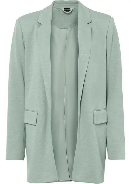 Langer Jersey-Blazer mit Taschen