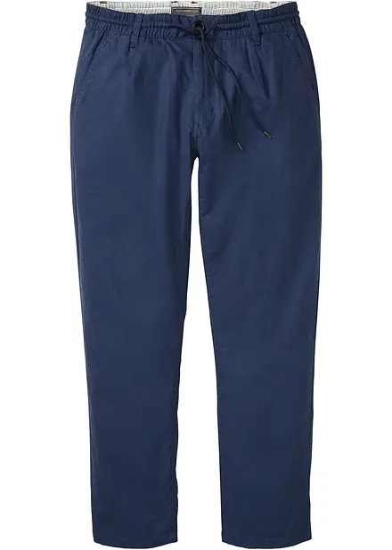 Pantalon jogger droit en lin mélangé, loose