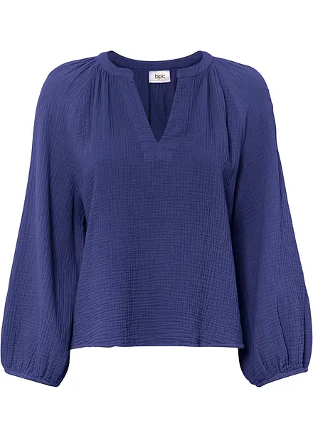Blouse oversize en gaze de coton