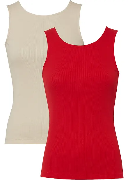 Ripp-Top aus reiner Bio-Baumwolle  (2er Pack)
