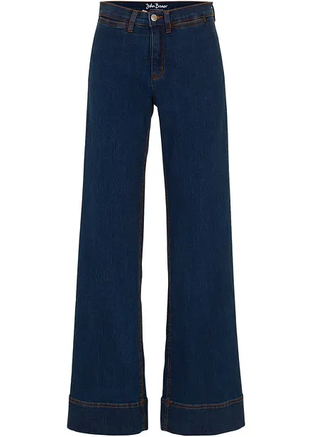 Wide- Leg Jeans Mid Waist, Komfort-Stretch