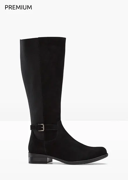 Bottes tige large en cuir