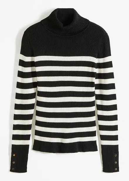 Pull col roulé en viscose mélangée