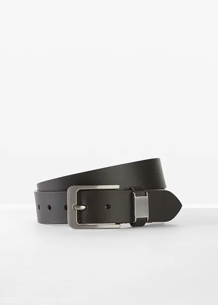 Ceinture en cuir avec d&eacute;tails m&eacute;talliques