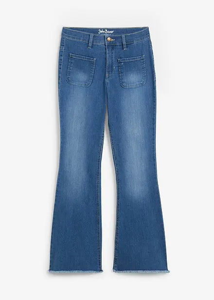 Jean flare taille haute, extensible