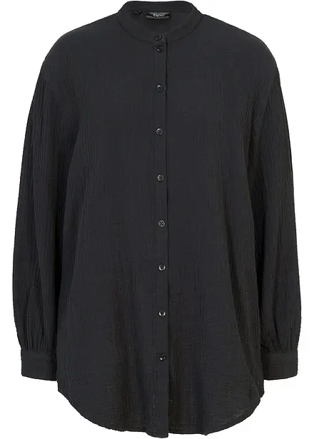 Musselin-Longbluse aus Baumwolle