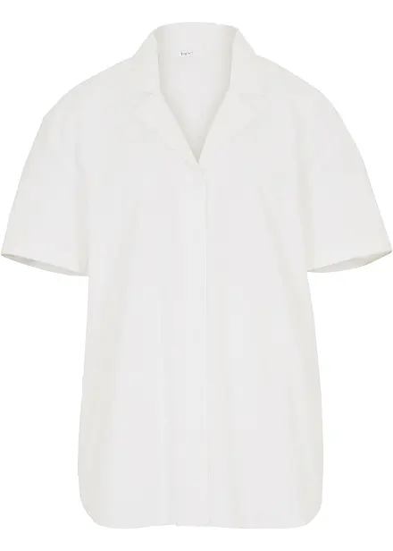 Lockere Oversize-Bluse aus leichtem Leinen-Mix