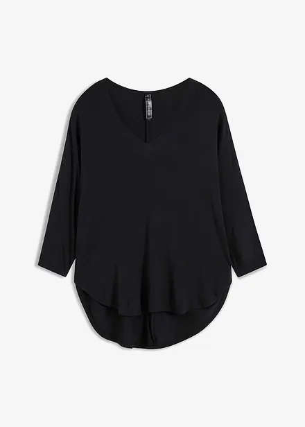 T-shirt manches 3/4 en viscose extensible