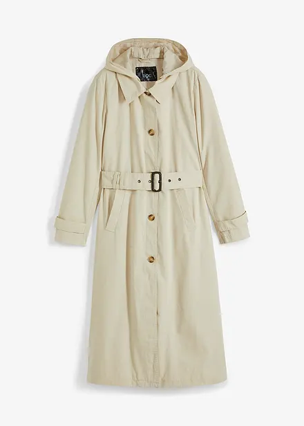 Manteau esprit trench à capuche amovible