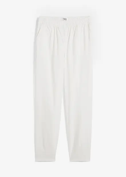 Hose aus Baumwoll-Leinen-Mix, High-Waist