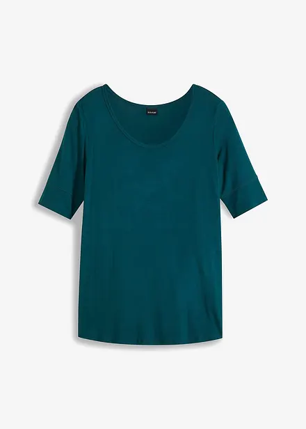 T-shirt à col rond en viscose douce