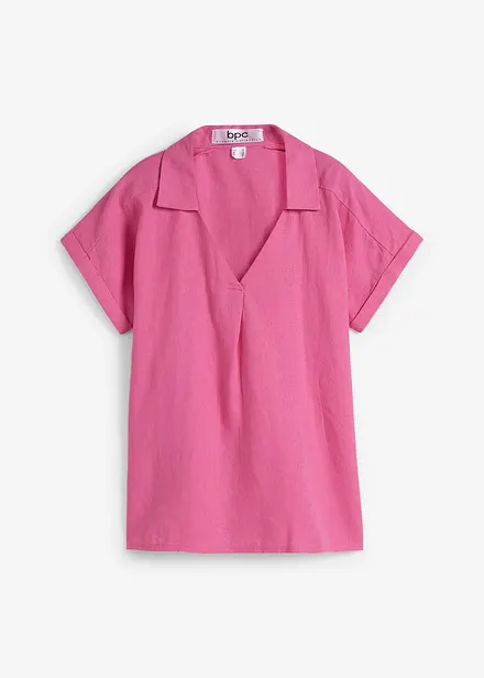 Blouse longue et légère en lin mélangé