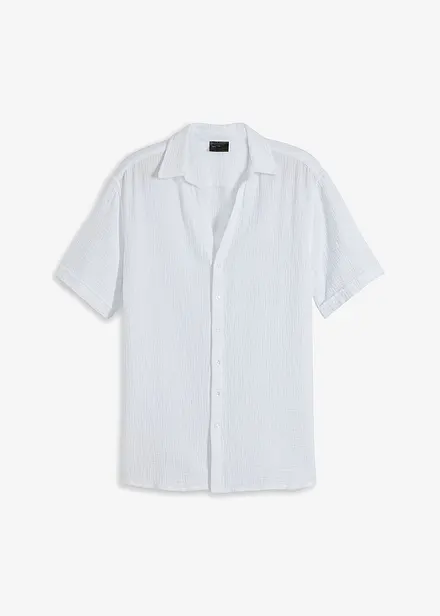 Chemise manches courtes en mousseline