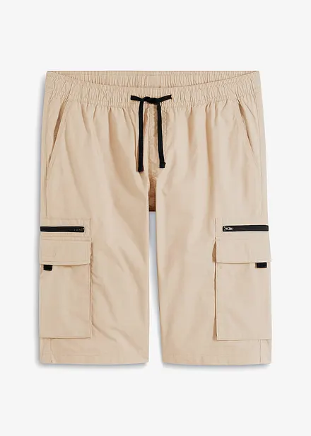 Bermuda taille extensible à poches cargo, Regular Fit