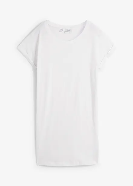 T-shirt long et boxy &agrave; manches courtes