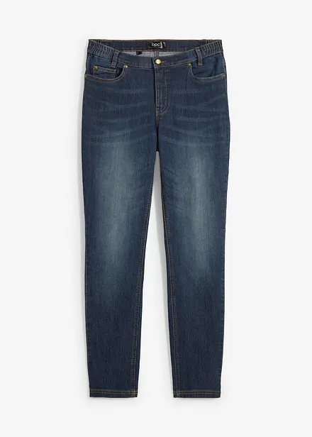 Jean skinny à taille mi-haute élastiquée