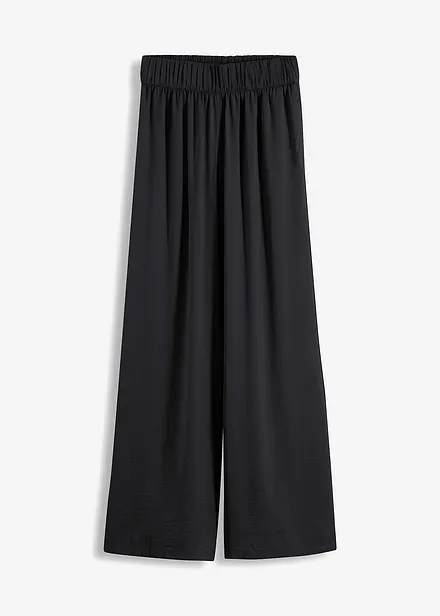 Pantalon palazzo léger et fluide, taille haute et confortable, long