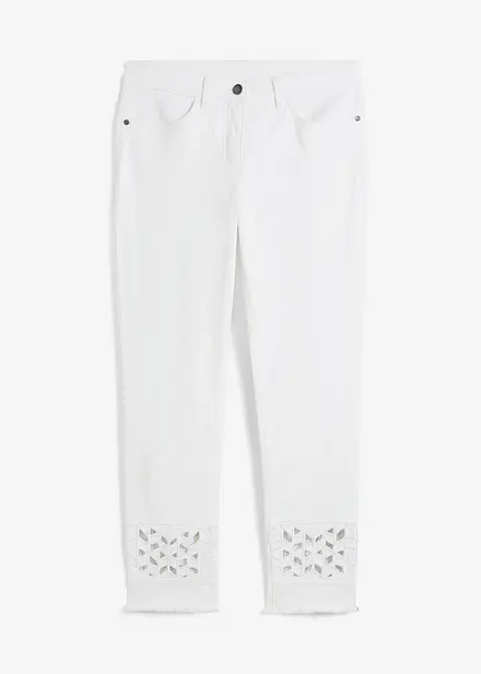 Jean 7/8 avec broderies