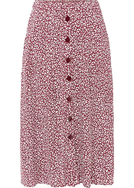 Jupe midi en viscose avec poches