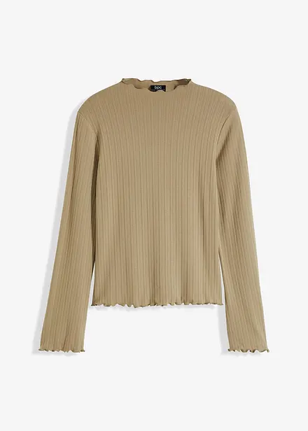 Geripptes Langarmshirt