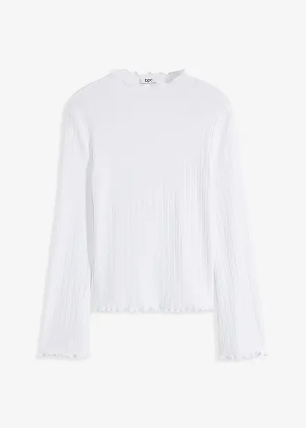 T-shirt côtelé manches longues