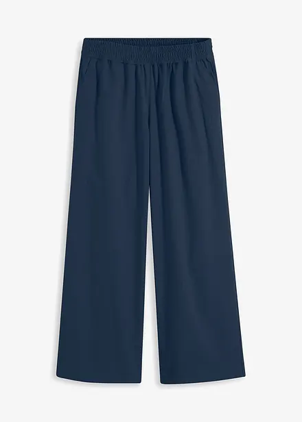 Pantalon palazzo aspect laine