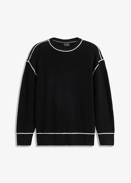 Pullover mit recycelter Baumwolle, Loose Fit