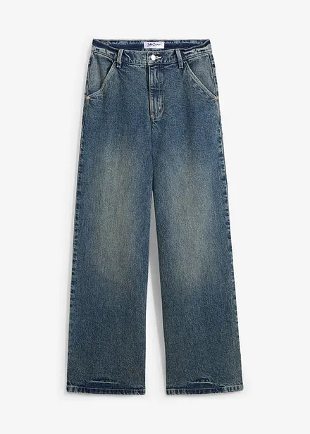 Jean large taille haute, peu extensible