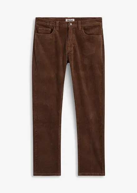 Pantalon Regular Fit confortable en velours c&ocirc;tel&eacute;, droit
