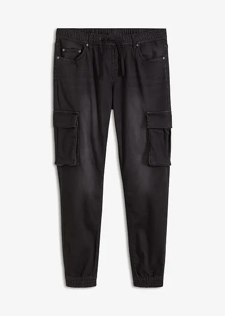 Jean jogger droit en molleton, slim