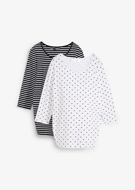 Umstandsshirts aus Bio-Baumwolle (2er Pack)
