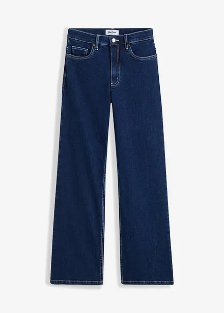 Jean taille haute Wide Leg, coton
