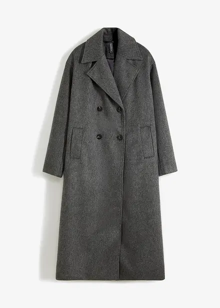 Manteau croisé oversize aspect laine