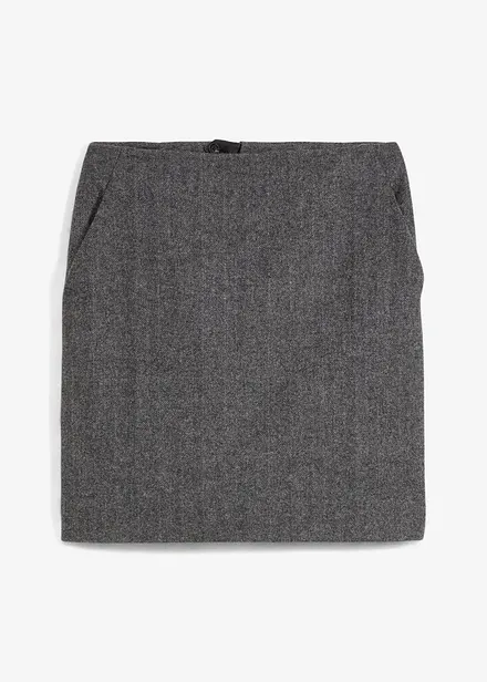Jupe en laine motif chevrons