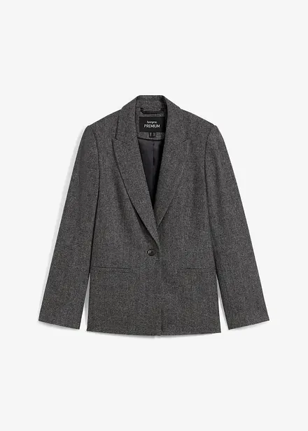 Blazer en laine à motif chevrons