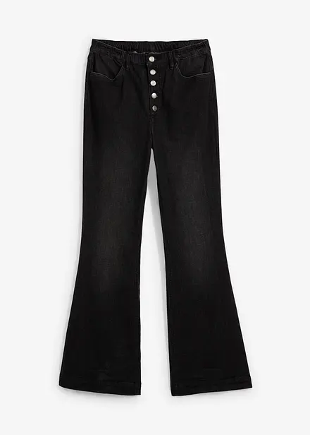 Flared-Jeans High Waist, Bequembund