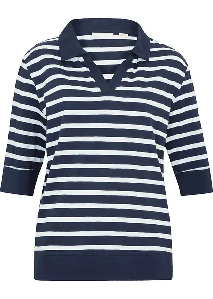 Polo en mélange coton-viscose