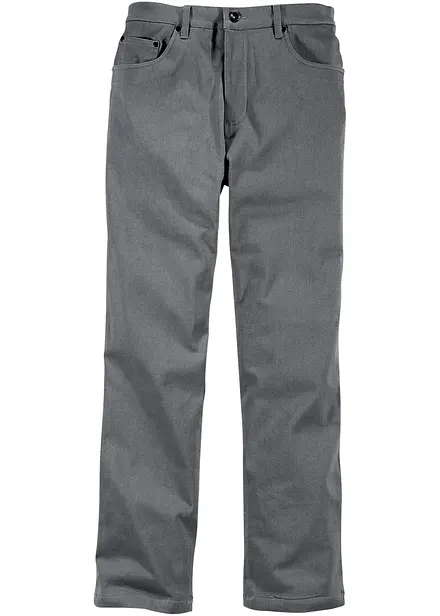 Pantalon droit stretch à doublure thermique, Regular Fit
