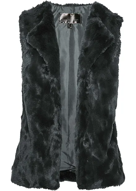 Gilet sans manches en maille peluche
