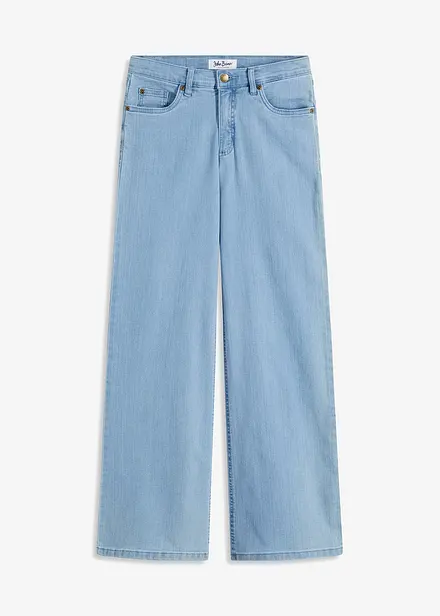 Jean large taille mi-haute, extensible