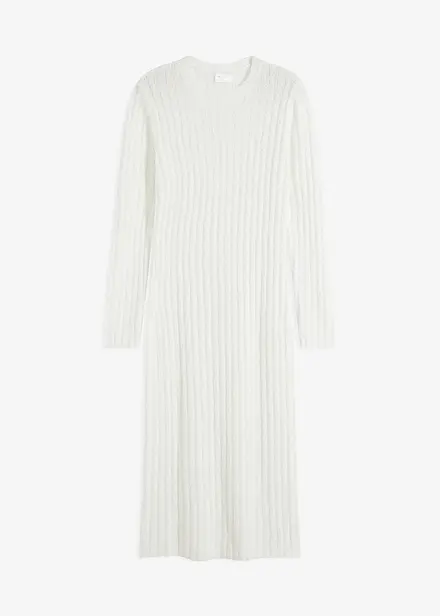 Geripptes Strickkleid