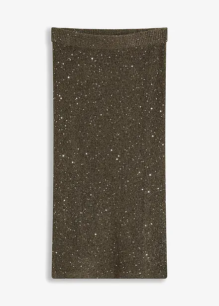 Jupe en maille avec sequins