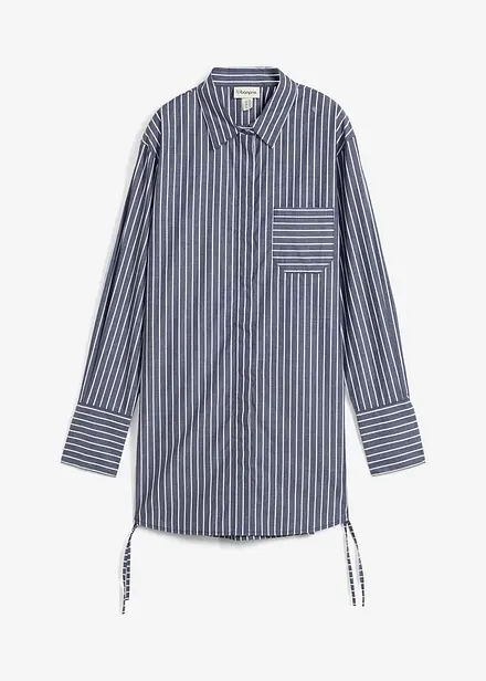 Longbluse  aus reiner Baumwolle