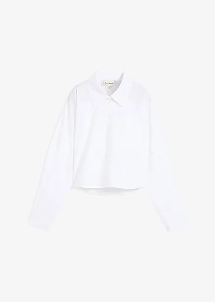 Chemisier cropped 100% coton